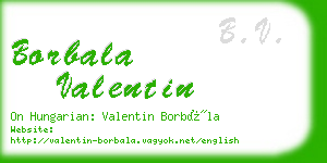 borbala valentin business card